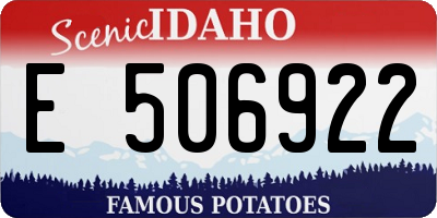 ID license plate E506922