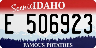ID license plate E506923