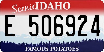ID license plate E506924