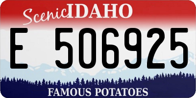 ID license plate E506925