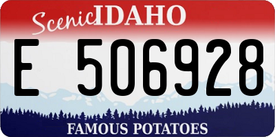 ID license plate E506928