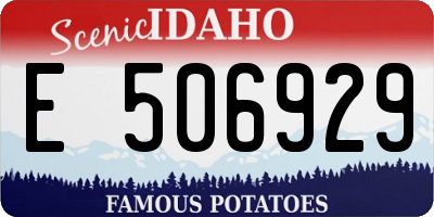 ID license plate E506929
