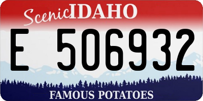 ID license plate E506932