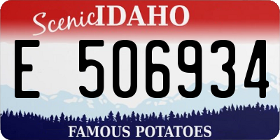 ID license plate E506934