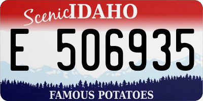 ID license plate E506935