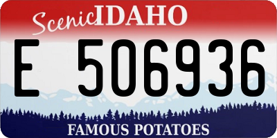 ID license plate E506936