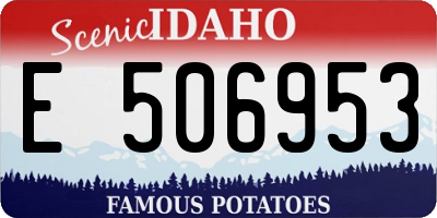 ID license plate E506953