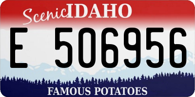 ID license plate E506956