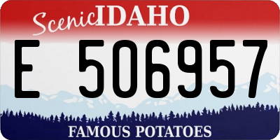 ID license plate E506957