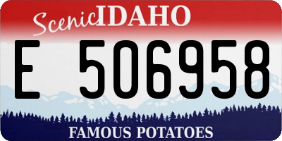 ID license plate E506958