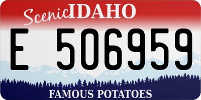 ID license plate E506959