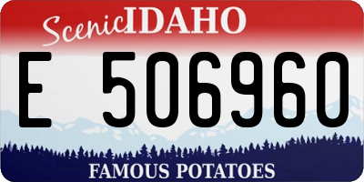 ID license plate E506960
