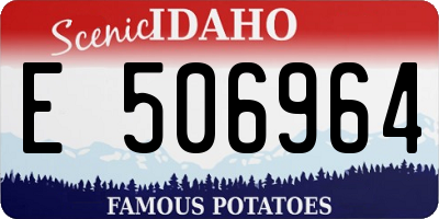 ID license plate E506964