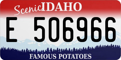 ID license plate E506966