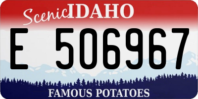 ID license plate E506967
