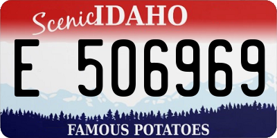 ID license plate E506969