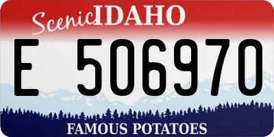 ID license plate E506970