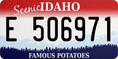 ID license plate E506971