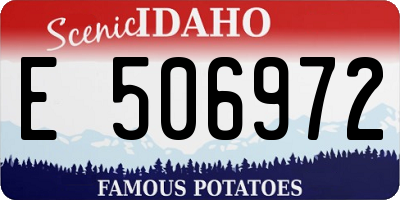 ID license plate E506972