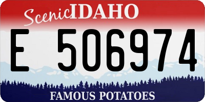 ID license plate E506974