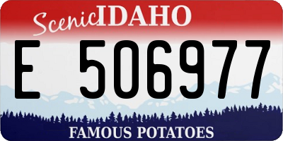 ID license plate E506977