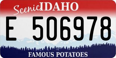 ID license plate E506978