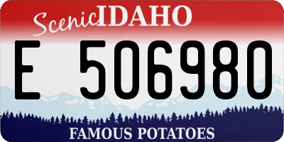 ID license plate E506980