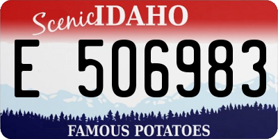 ID license plate E506983