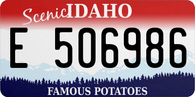 ID license plate E506986