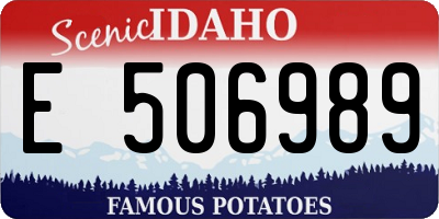 ID license plate E506989