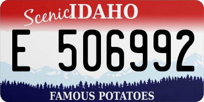 ID license plate E506992