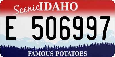 ID license plate E506997