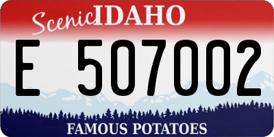 ID license plate E507002
