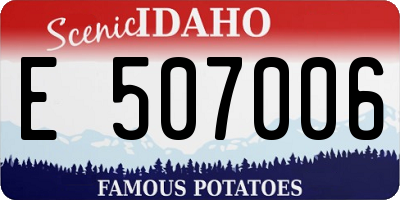 ID license plate E507006