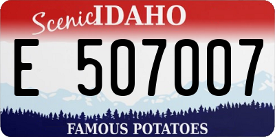 ID license plate E507007