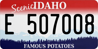ID license plate E507008