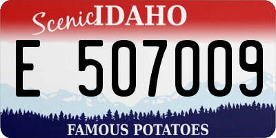 ID license plate E507009