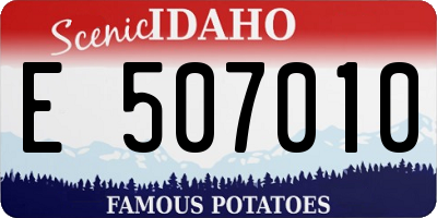 ID license plate E507010