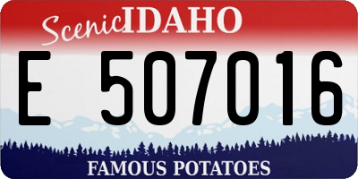 ID license plate E507016