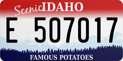 ID license plate E507017