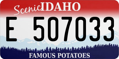 ID license plate E507033