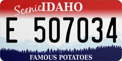 ID license plate E507034