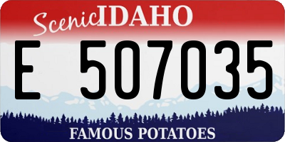 ID license plate E507035