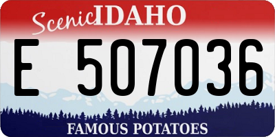 ID license plate E507036