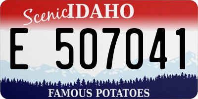 ID license plate E507041