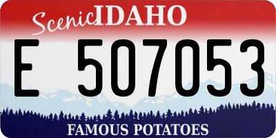 ID license plate E507053