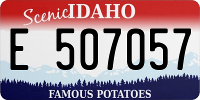 ID license plate E507057