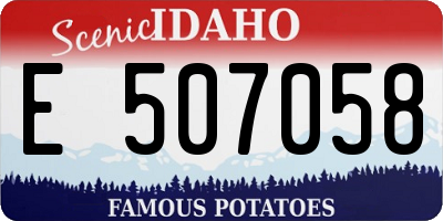 ID license plate E507058