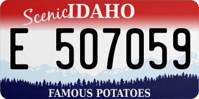 ID license plate E507059