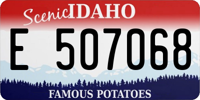 ID license plate E507068